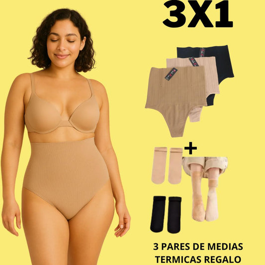 BOMBACHA REDUCTORA 3X1 + 3 PARES DE MEDIAS TERMICAS