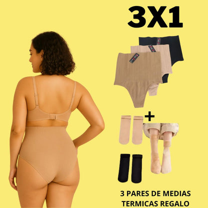 BOMBACHA REDUCTORA 3X1 + 3 PARES DE MEDIAS TERMICAS
